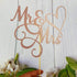 Mr and Mrs Cake Topper, Bride and Groom Sign Wedding Engagement Decorations, Double-faced Rose Gold Glitter