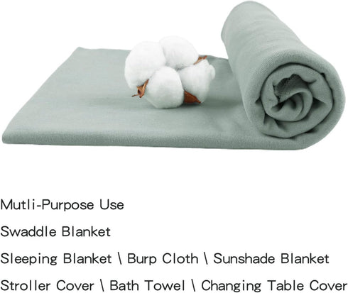 Set PESAAT Cotton Baby Swaddle Hat Newborn Infant Hats Receiving Blankets for Baby Boys Girls