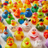 100 Pack 2" (100 Rubber Duck for Jeeps Ducking - Bulk Floater Duck for Kids - Baby Bath Toy Assortment with Bag - Party