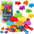 Counting Toys Matching Game for Kids - Preschool Learning Activities with Sorting Bowls for Ages 3-5 Animals
