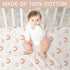 Mindsoft 4 Pack 52''x28'' 9in Muslin Crib Sheets Neutral Soft and Breathable Cotton Baby Sheets Thick for Girl Boy