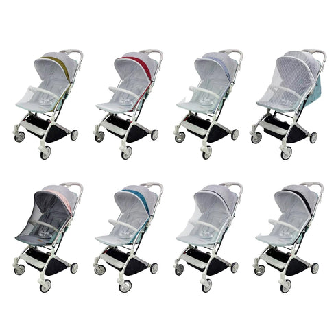 CATHATRR Pushchair Canopy Netting Covers Strollers Net for Baby Carriers Breathable Full Coverage Net Shield