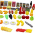 DREAM COLLECTION Set 120 Flat River Group , Pretend Food with Carry Bag - Plastic Food Toys, Food Collection of Pieces