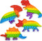 only U Dinosaur Pop Fidget Toys Set, Silicone Rainbow Dinosaur Popper Fidget Set for