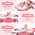 HAPPY OTTER Portable Baby Bathtub with Heat Sensor for Toddlers & Newborns, Padded Baby Bath Tub with Water Release