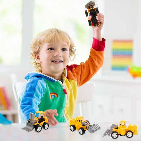 36 Set Set) Sosation Pcs Construction Party Favors Engineering Trucks Small Digger Truck Toys Pull Back Vehicles Mini