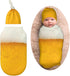 Qiohoey Velvet Funny Beer Food Baby Swaddle Blanket with Beanie Hat, Unisex, One