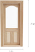 AUEAR, 1:12 Dollhouse Miniature Furniture Unpaint Wooden Doors for DIY Scene Doll Home Furniture Craft (2 Panel Style A)