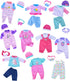 10 Sets 14-17 Inch iBayda Baby Doll Clothes and Accessories Include Rompers Outfits Hat Headbands for New Born Baby