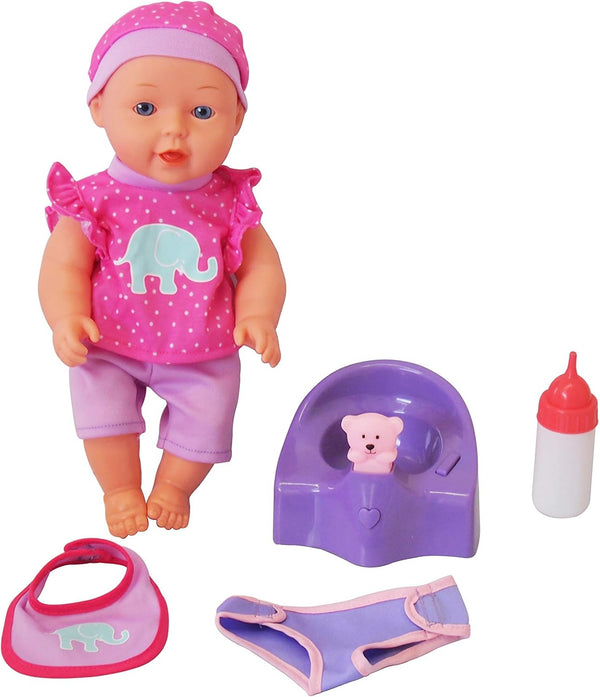 Dream Collection 12" Baby Doll with Musical Potty - Pink Color