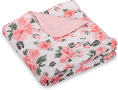 LollyBanks Muslin Baby Blanket 100% Cotton, Muslin Quilt Lightweight, 6 Layers Soft
