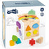 Wooden Rainbow Shape Sorter Cube - Sorting Toy with 13 Geometric Shapes, Educational Game for Ages 12+ Months