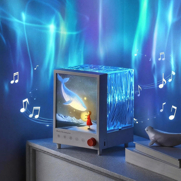 ELITUN Aurora Lights Projector, 7 Colors 7 White Noise Galaxy Projector, Buletooth
