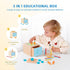 Montessori Toys for 1 Year Old - 7 in 1 Learning Educational Kit with Sensory Bin, Nesting Box, and Stacking Cups