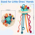 Fyxttalor 12M+, Set Baby Toy for Montessori Sensory Toy Play for Toddlers, UFO Pull String Toy in Stollers Educational