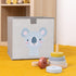 Navaris Kids Storage Cubes (Set of 3) - 11x11x11" Animal Designs - Children's Fabric Organizer Bin - Beige