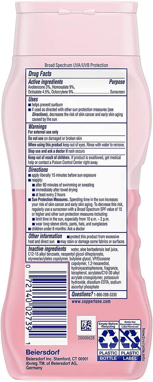 50, 8 oz. (Pack 2) Coppertone Water Babies Sunscreen Lotion, SPF