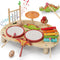 Lehoo Castle Baby Drum Set, Wooden Musical Instruments, Montessori Toys for Toddlers