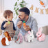 3-6 Jimate Bunny Plush with Jumping Action, Wiggling Ears, and Twitching Nose, Easter Basket Stuffers Gifts for Kids