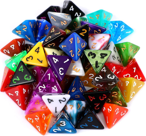 Skylety 50 Pieces Polyhedral Dice Sets with Black Pouch for RPG MTG Tabletop Role Playing Games