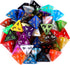 Skylety 50 Pieces Polyhedral Dice Sets with Black Pouch for RPG MTG Tabletop Role Playing Games