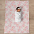 Selgkds Summer 40x50inch Boho Beach Seashells Floral Baby Blankets for Girls Boys Pink Conch Flowers Infant Toddler