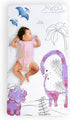 JumpOff Jo Fitted Crib Sheet, Super Soft 100% Cotton Baby Crib Sheet for Standard Mattresses, Pink Dinosaur