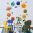 (35 35 Inch) Maydahui Universe Space Planets Wall Decal Solar System Wall Stickers x Peel Stick Removable Cartoon