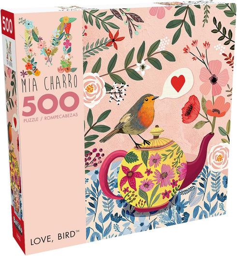 Buffalo Games - 500 Piece Jigsaw Puzzle for Adults - Mia Charro - Love, Bird, 21.25 x 15.00