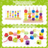 Appoft 2-5 2 3 4 5 2-4 Montessori Wooden Beads Mastery Kit: Fine Motor Skills Builder for Toddlers Stacking Blocks