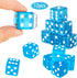 12 19 mm D6 6 Pcs Casino Dice Acrylic Light Blue Translucent Dice Sided with Square w/Rounded Edge for Casino Craps