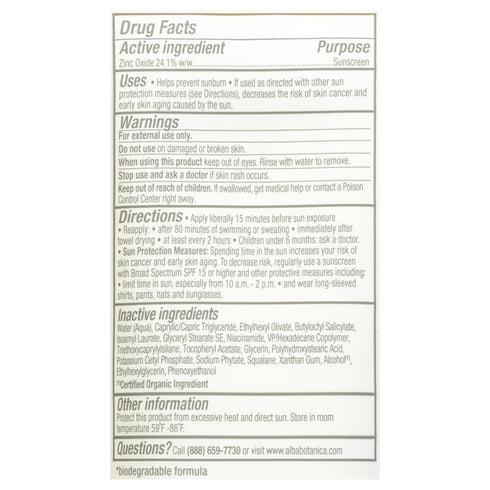 Alba Botanica Baby Sunscreen Lotion - Sheer Mineral for Face and Body, SPF 50, Water Resistant, 3 Fl Oz (Packaging May