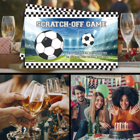 50 Pack Soccer Scratch Off Game, Baby Shower Birthday Party Lottery Card, Gifts for Soccer Lovers, Group Games