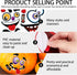 60 Pack Halloween Pumpkin Decorating Stickers, 16 Sheets Cute Pumpkin Face Stickers in 30 Designs for Halloween Craft