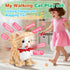 HCdoujoy Set Yellow Walking Cat for Girls Toy Talking Singing Animated Robot Kitty Interactive Plush for Cat for Kids