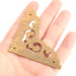 4Pcs 2.5" Brass Flat Corners Bracket, Decorative Furniture Hardware for Box Cabinet, Antique Brass