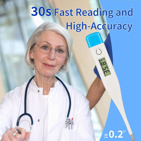 Intelligent Digital Thermometer,LCD Display Screen,Fast Measurement,Suitable for Children and Adults,Easy to Maintain