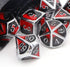 Haxtec DND Metal Dice Set - Red and Black Metal DND Dice for Dungeons and Dragons RPG Games - Vampire