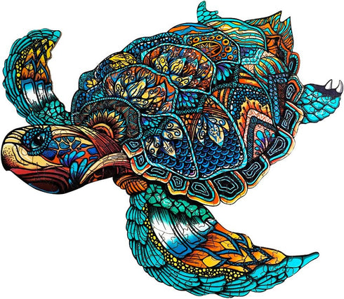 KAAYEE Wooden Jigsaw Puzzles - 301pcs Sea Turtle Puzzle for Adults - Nicely Packaged Gift