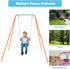 Set, 4 Sets HONEY JOY Metal Swing Frame Heavy Duty A-Frame Toddler Swing Stand with Belt Swing, Ground Stakes, Outdoor