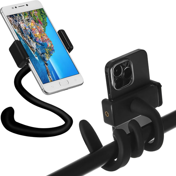 2 Pcs Stroller Phone Holder, Portable Cell Phone Holder Stand, Universal Stroller Accessories for Parent Baby Toddler