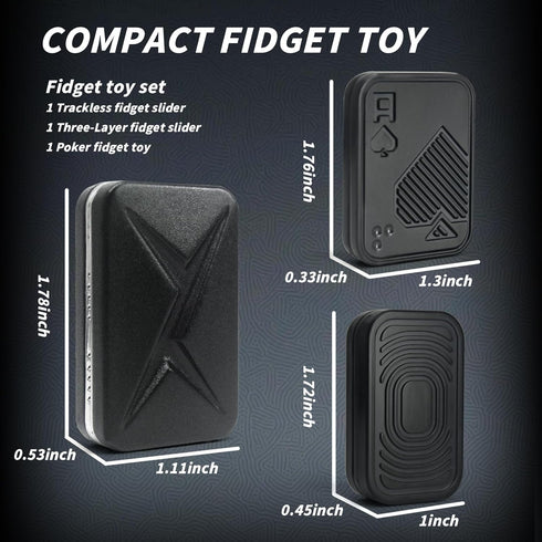 Set (3 Pack), Slider,3 Magnetic Fidget Slider Fidget Toys Adults for Stress Relief ADHD Anxiety,Trackless Fidget Layer