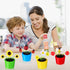 4 Solar Dancing Bee Toy, Solar Powered Dancing Sun Flower in Colorful Pots, Animated Bobblehead Dancer