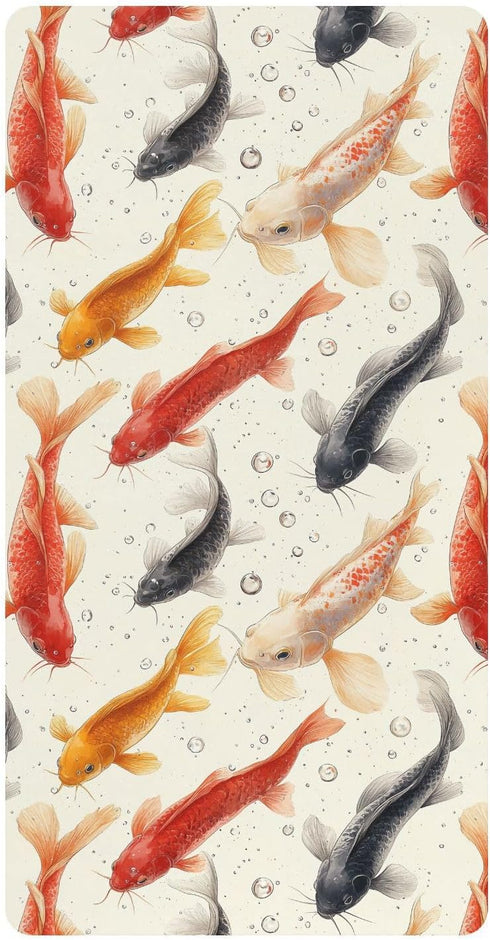 miaozhen Cotton Baby Crib Sheets Soft Comfy Beauty Catfish Fishes White Playard Mattress