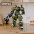 Set 598 BDXEJV Mech Robot Transforming Building Blocks for Adults, Green City Protector Mecha Model Action Figures