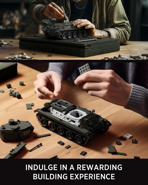 T34/85 WW2 Set (818 NF10270) Nifeliz Tank, Military Tank Building for Adults, Collectible Army Model to Build