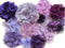 YYCRAFT 15pcs Purple/Lavender Chiffon Lace Hair Flower, Baby Flowers Bows for Crafts and Party Decoration