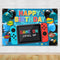 Video Game Party Supplies: Happy Birthday Gaming Banner Backdrop, Party Props and Decoration Supplies