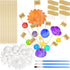 100 Pieces Solar System Model Foam Ball Kit, Includes Polystyrene Balls, Toothpick Flags, and Brushes