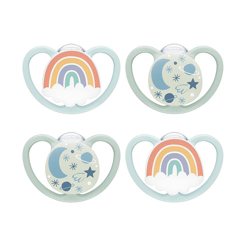 NUK Space Glow-in-The-Dark Orthodontic Pacifiers